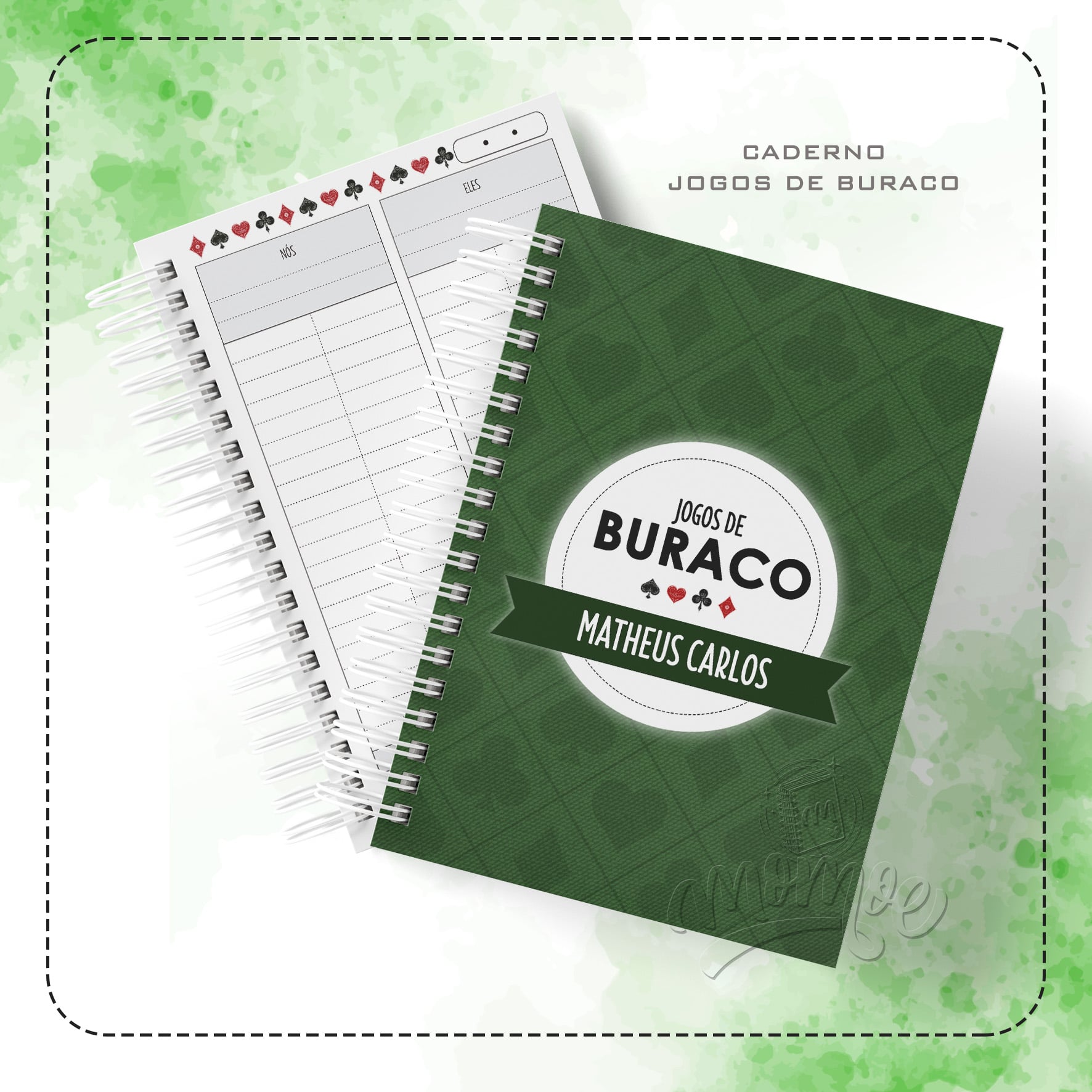 Caderno Placar de Buraco Personalizado